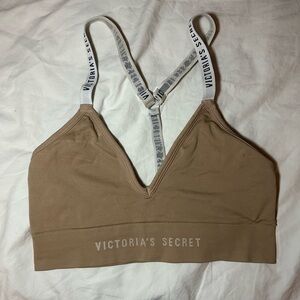 Victoria's Secret Brown Bralette with White Straps